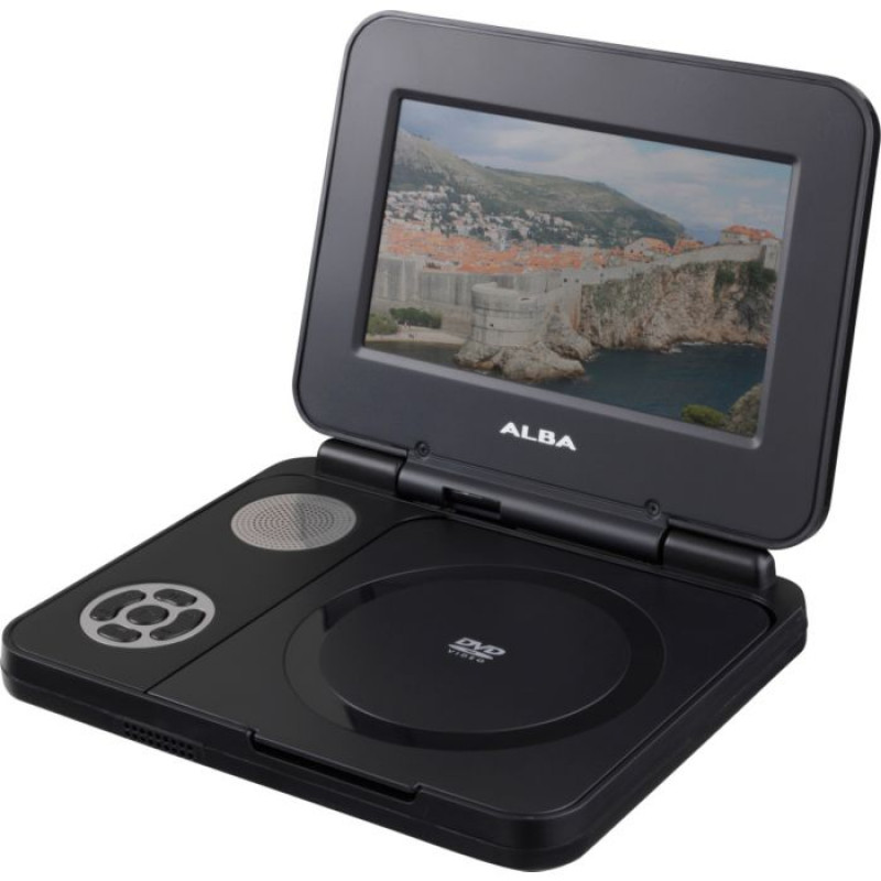 Alba 7 Inch TFT LCD Black Portable Widescreen DVD Player with Remote (APVS8372B) Portable DVD