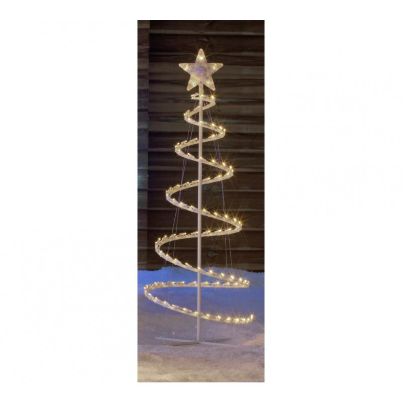 Home 3.5ft 100 LED Spiral Tree White Christmas Trees Christmas