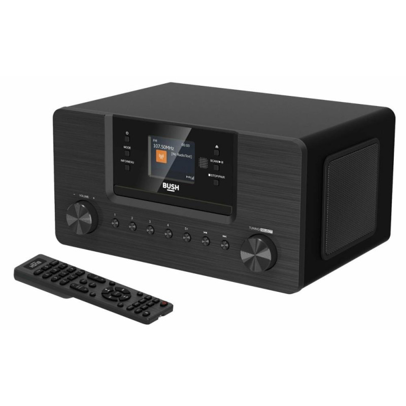 Bush AllInOne Bluetooth CD DAB+ Micro System Black Micro HiFi