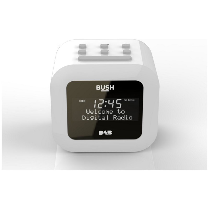 Bush DAB Alarm Clock Radio White Alarm Clocks & Radios Home Audio