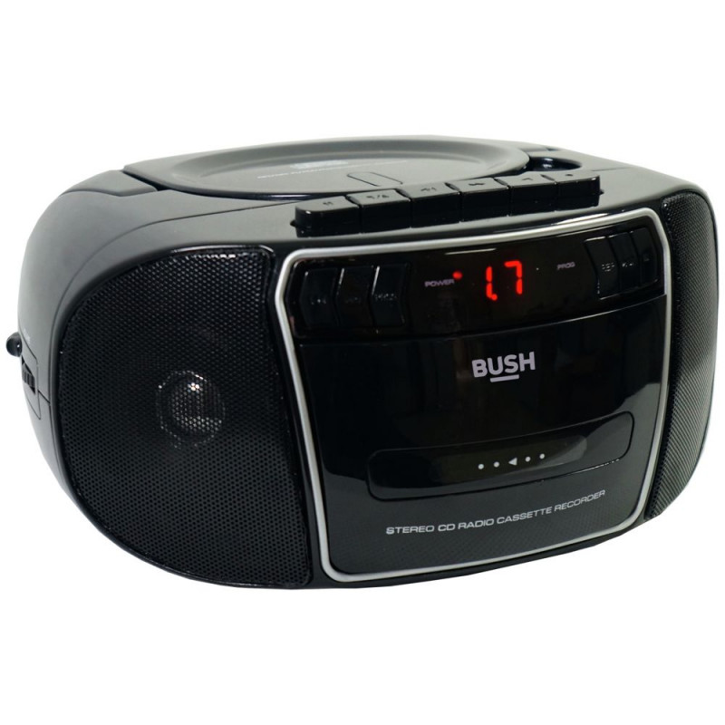 Bush KBB500 CD Radio Cassette Player Boombox Black & Silver CD