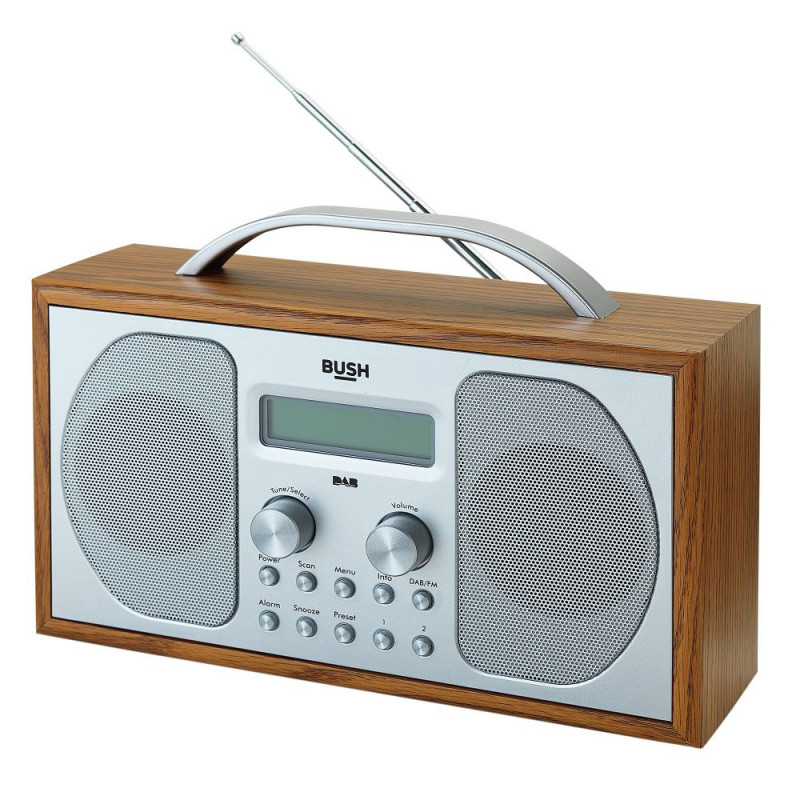 Bush Wooden DAB Radio (Mains Powered Only) Alarm Clocks & Radios