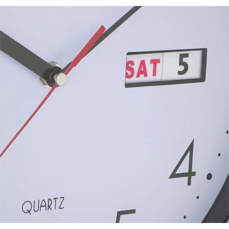 Argos Home Day and Date Wall Clock Silver Furniture GMV Trade