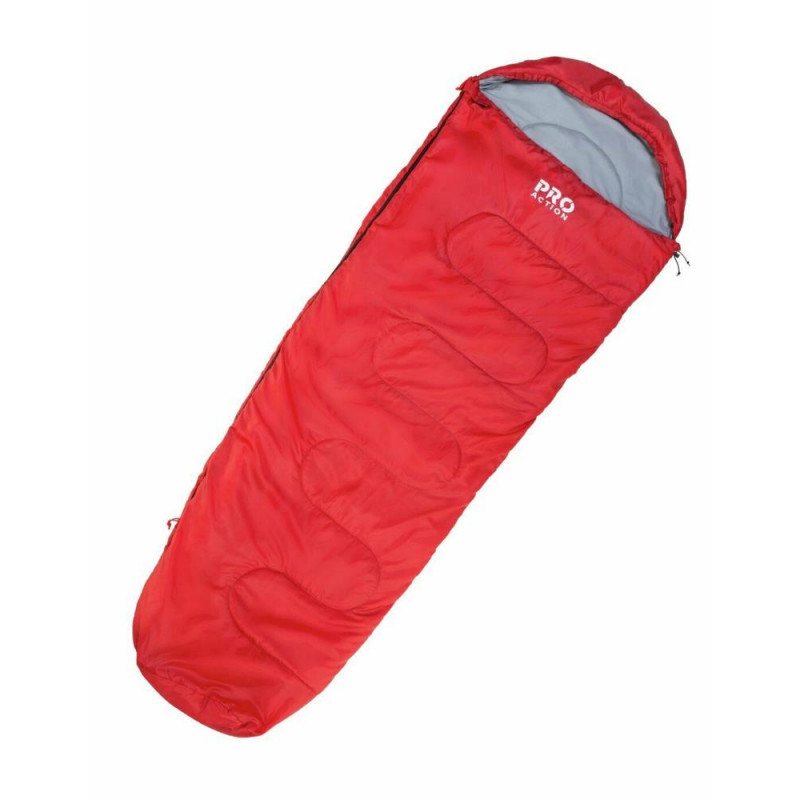 ProAction 250GSM Mummy Sleeping Bag Red Camping Accessories