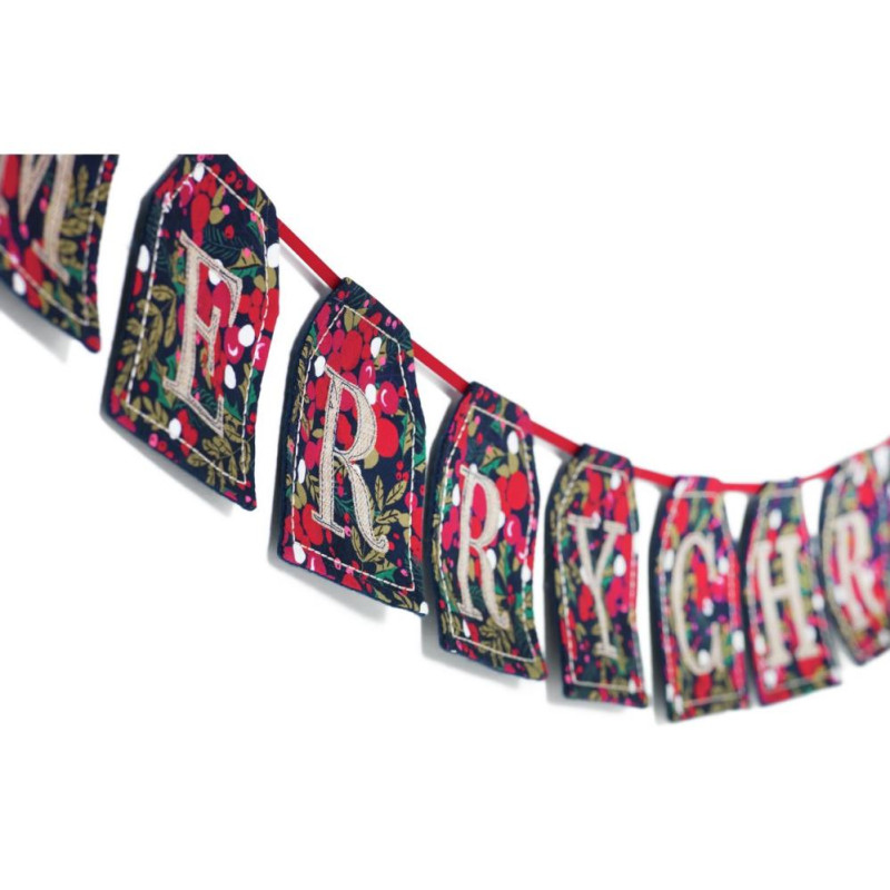 Habitat 2.75m Fabric Christmas Garland Multicoloured Christmas