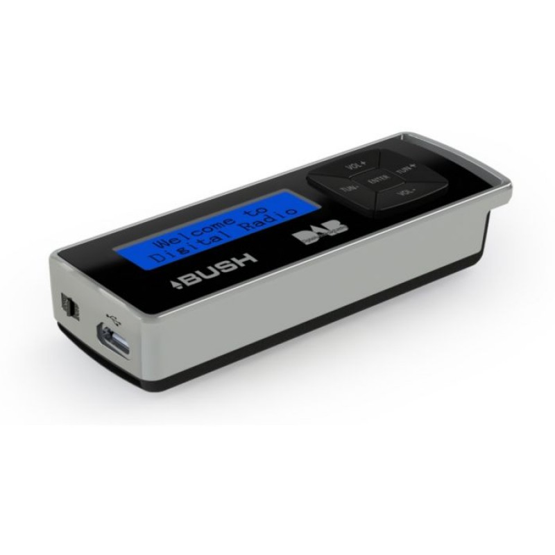 Bush Portable DAB/FM Radio Black/Silver DAB Digital Radios Home