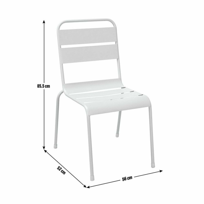 Home Steel Stacking Garden Chair Grey Garden Furniture Furniture GMV Trade