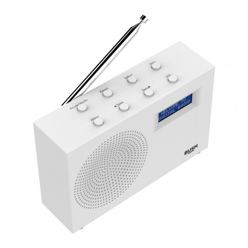 Bush Compact DAB/FM Radio White DAB Digital Radios Home Audio