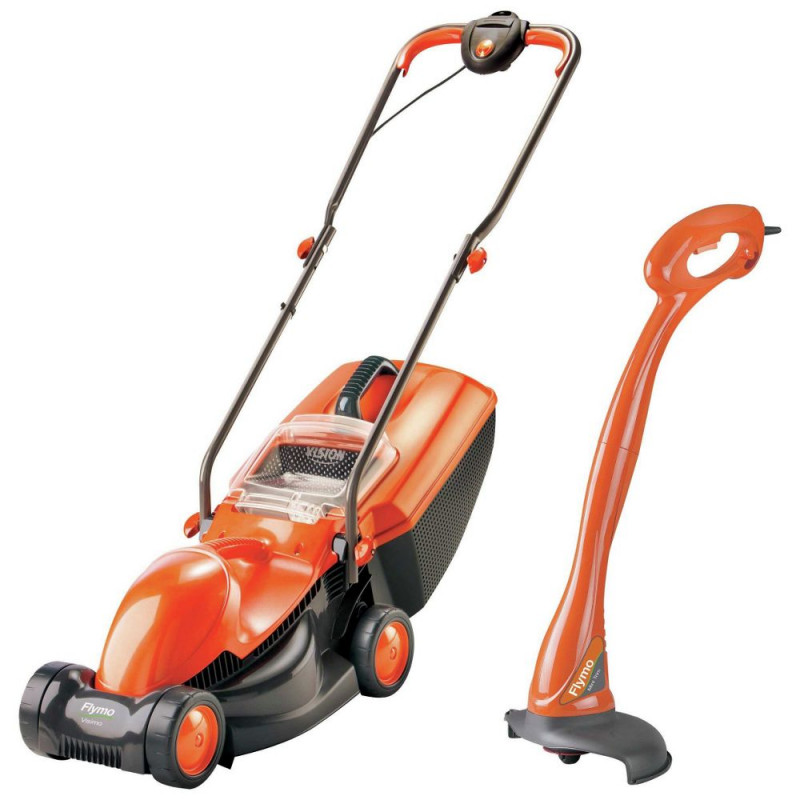 Flymo Corded Visimo and Mini Trim Twinpack Lawnmowers Garden Power Tools GMV Trade
