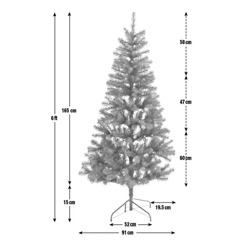 Habitat 6ft PreLit Half Christmas Tree Green Christmas Trees