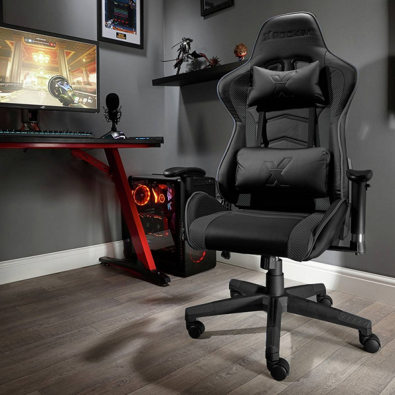 XRocker Faux Leather Ergonomic Office Gaming Chair Black Toys