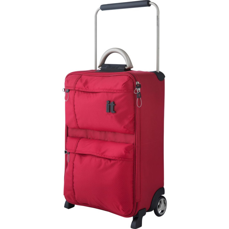 IT World s Lightest Small 2 Wheel Suitcase Red Luggage Bags