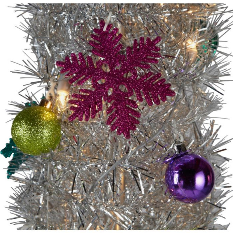 Silver Tinsel Pop Up Christmas Tree 6ft Christmas Trees Christmas