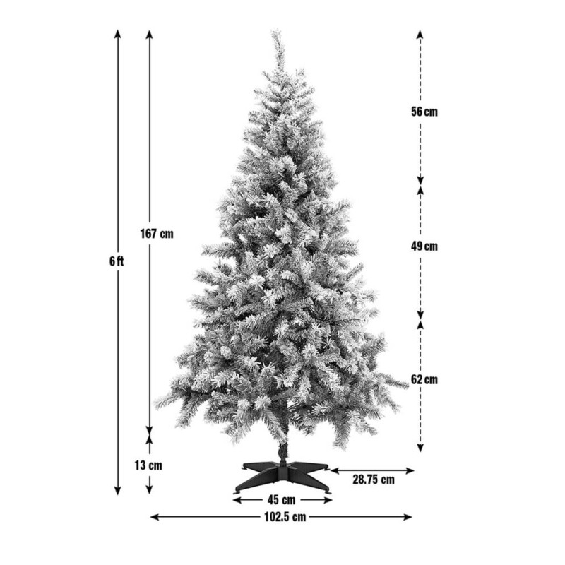 Habitat 6ft Snow Covered Christmas Tree Green Christmas Trees