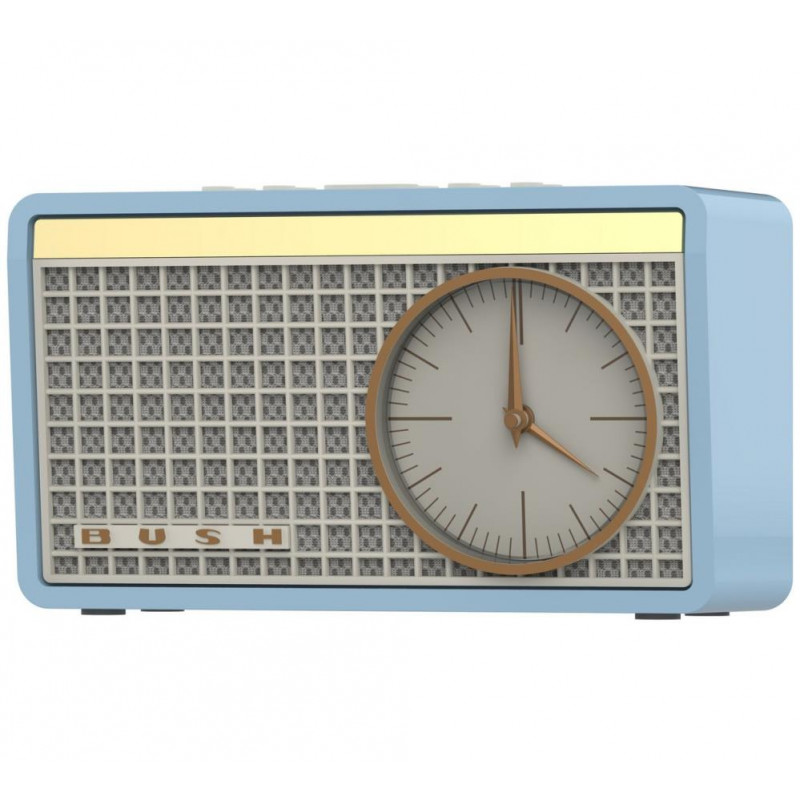 Bush Classic Retro Analogue Clock Radio Blue Alarm Clocks & Radios