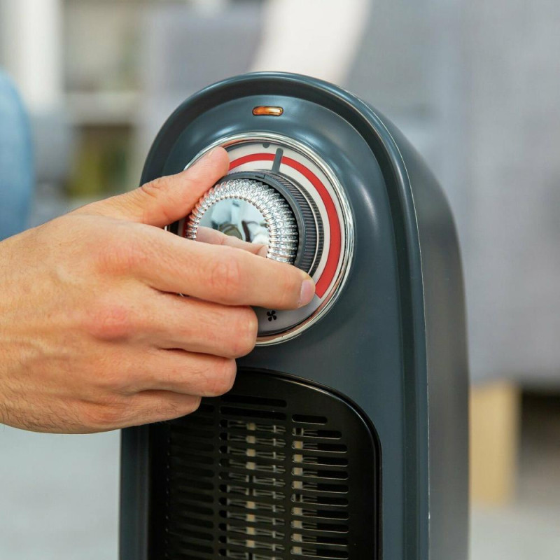 Russell Hobbs RHRETFH1002G 2kw Retro Tower Fan Heater Grey Fan