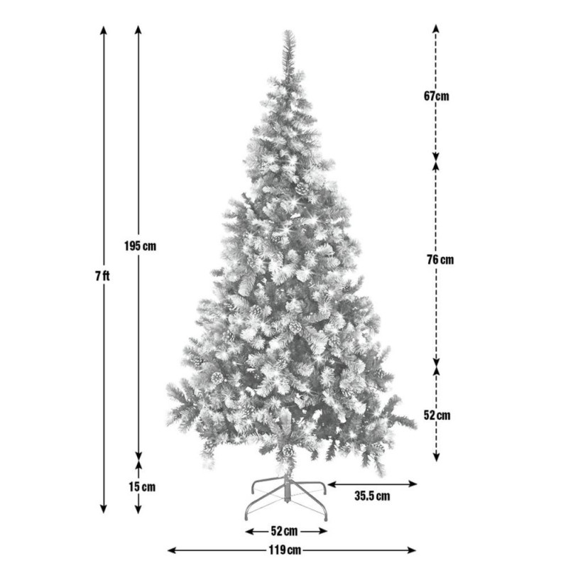 Habitat 7ft Oscar Prelit Pine Cone Christmas Tree Green Christmas Trees Christmas