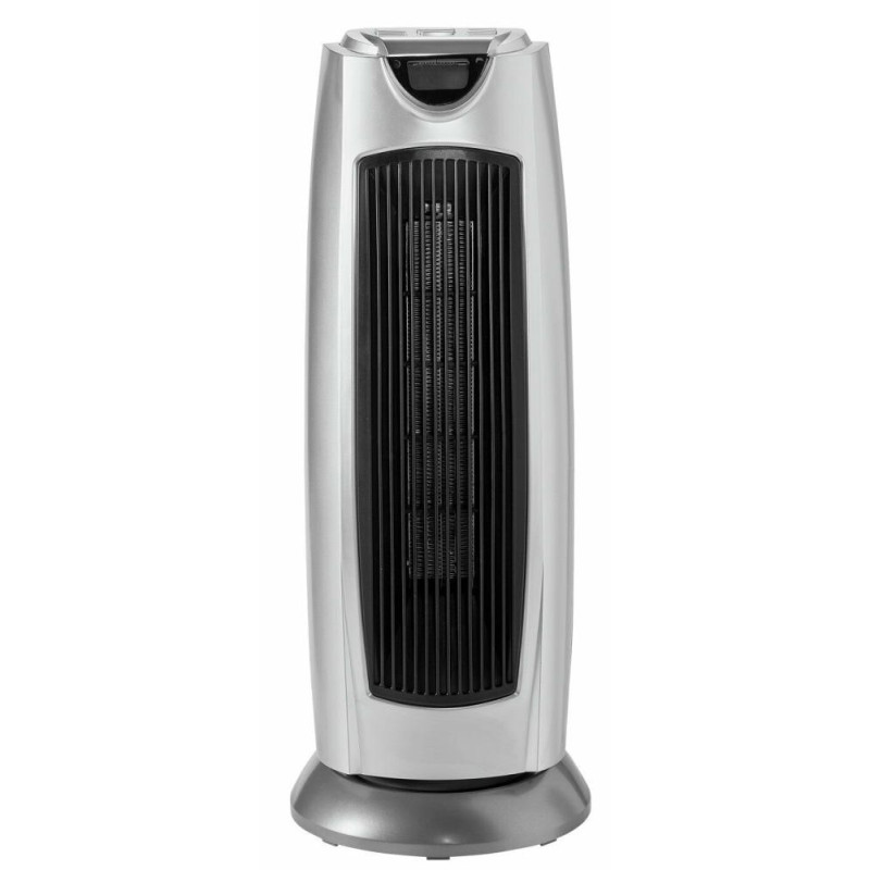 Challenge 2kW Ceramic Tower Fan Heater Silver Fan Heaters Heating
