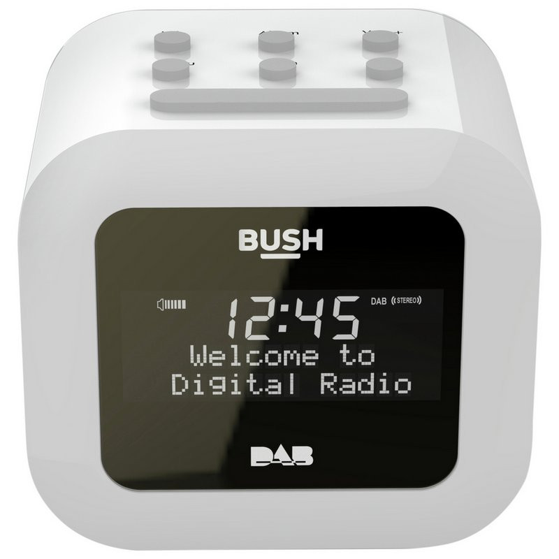 Bush USB DAB Clock Radio White Alarm Clocks & Radios Home Audio