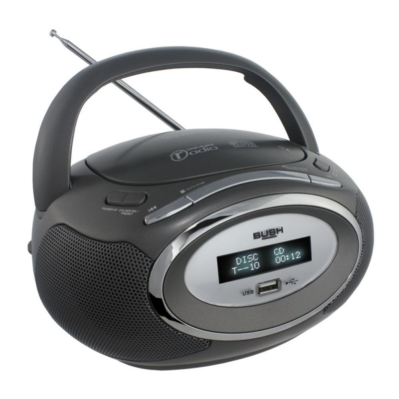 Bush DAB Radio Boombox Grey DAB Digital Radios Home Audio Audio