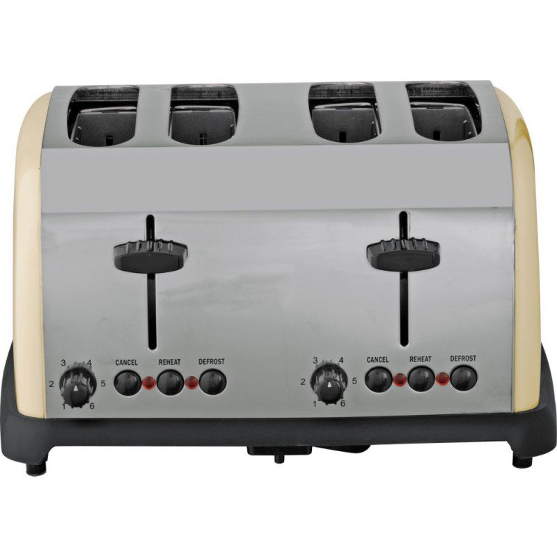 ColourMatch 4 Slice Stainless Steel Toaster Cream Toasters