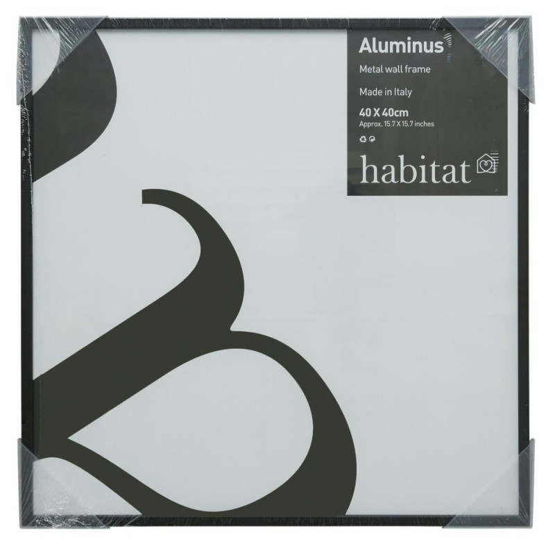 Habitat 42 x 42cm Aluminus Metal Picture Frame Black Other