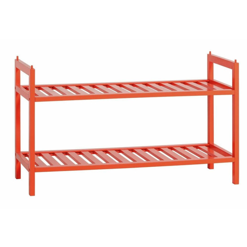 Habitat Kitt Bamboo 2 Shelf Shoe Rack Orange Storage Units