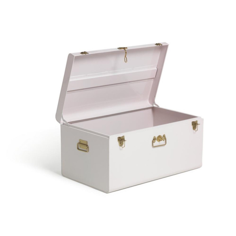 Habitat Extra Large Galvanised Steel Storage Trunk White (Slight Dent