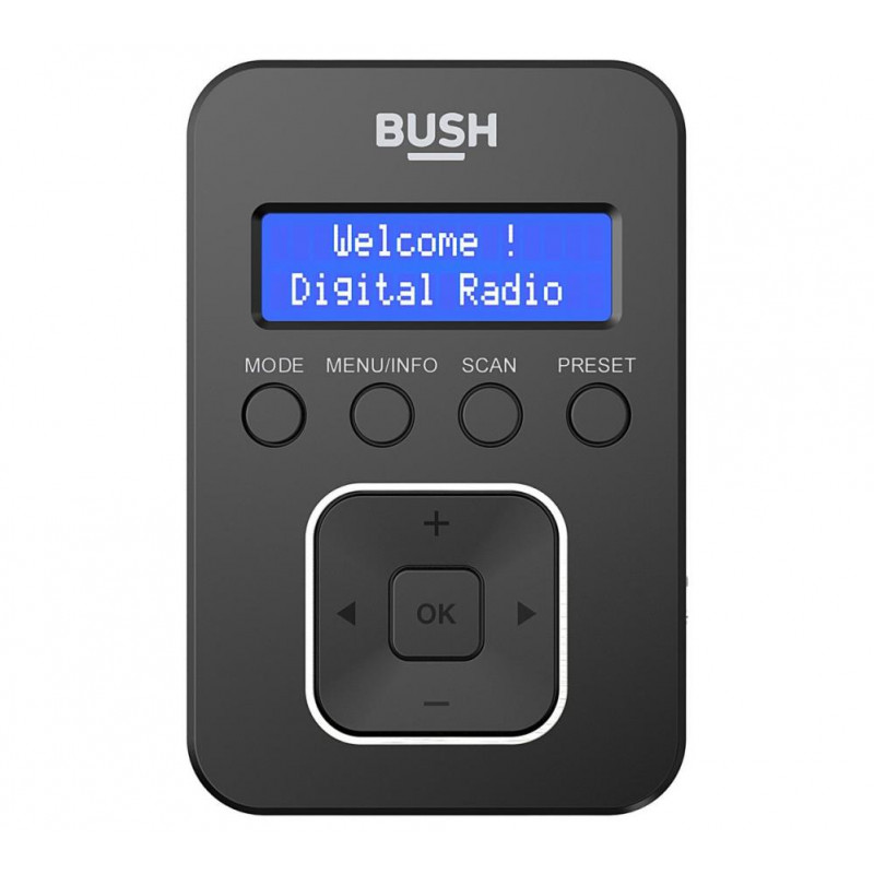 Bush Personal DAB Radio Black DAB Digital Radios Home Audio