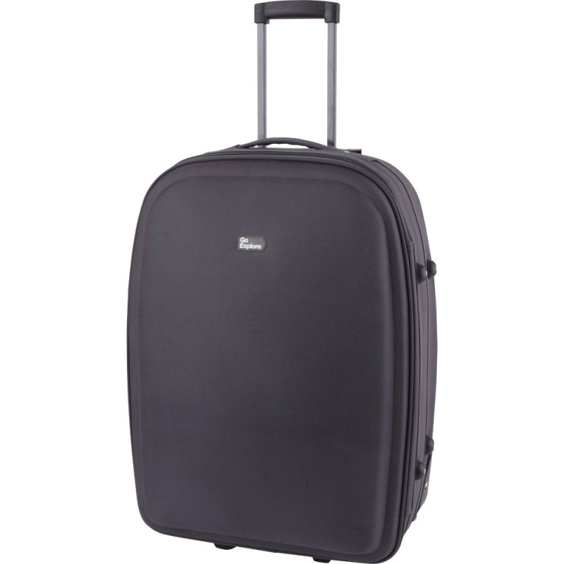 Go Explore Medium 2 Wheel Suitcase Grey Luggage Bags Travel Outdoor GMV Trade