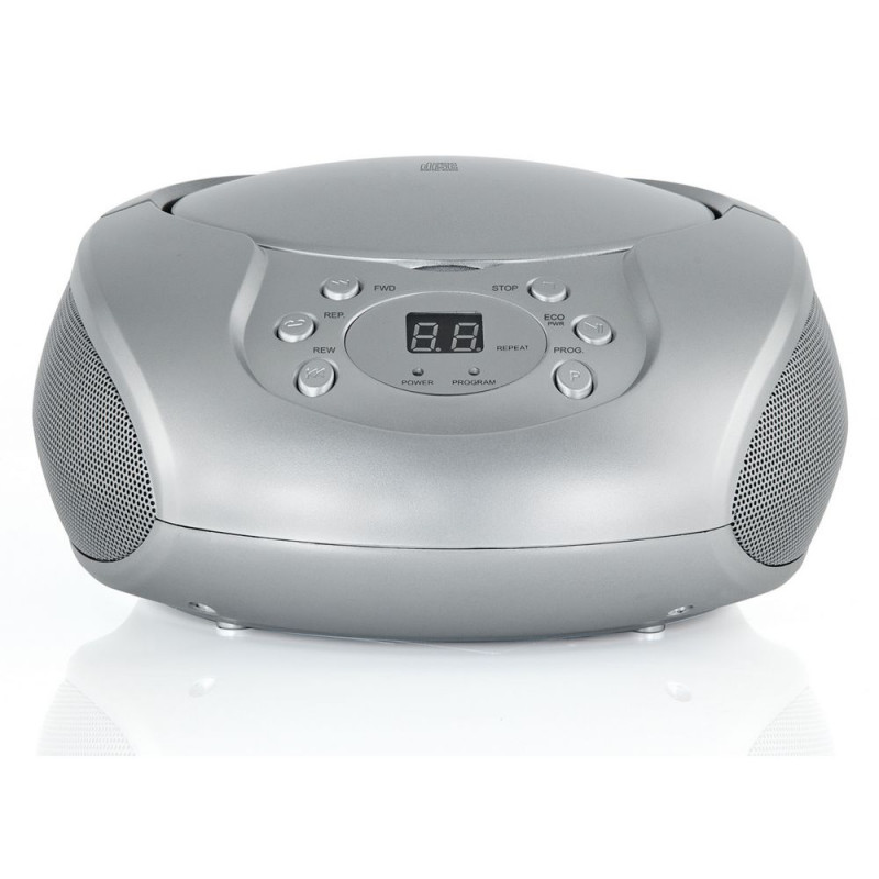 Alba Portable CD Radio Boombox Silver CD Players & Cassette Players