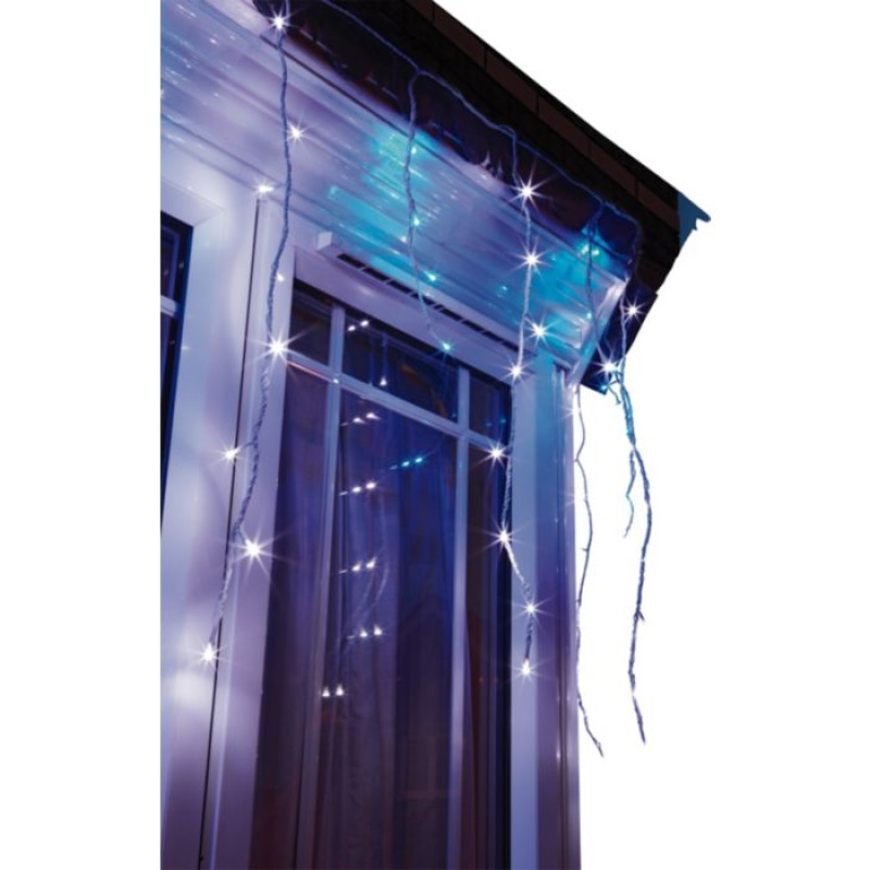 120 MultiFunction LED Christmas Lights Blue and White Christmas