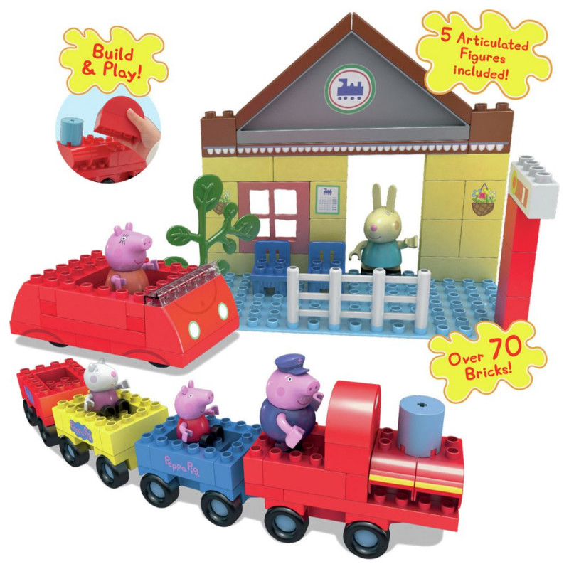 Peppa pig train construction set store