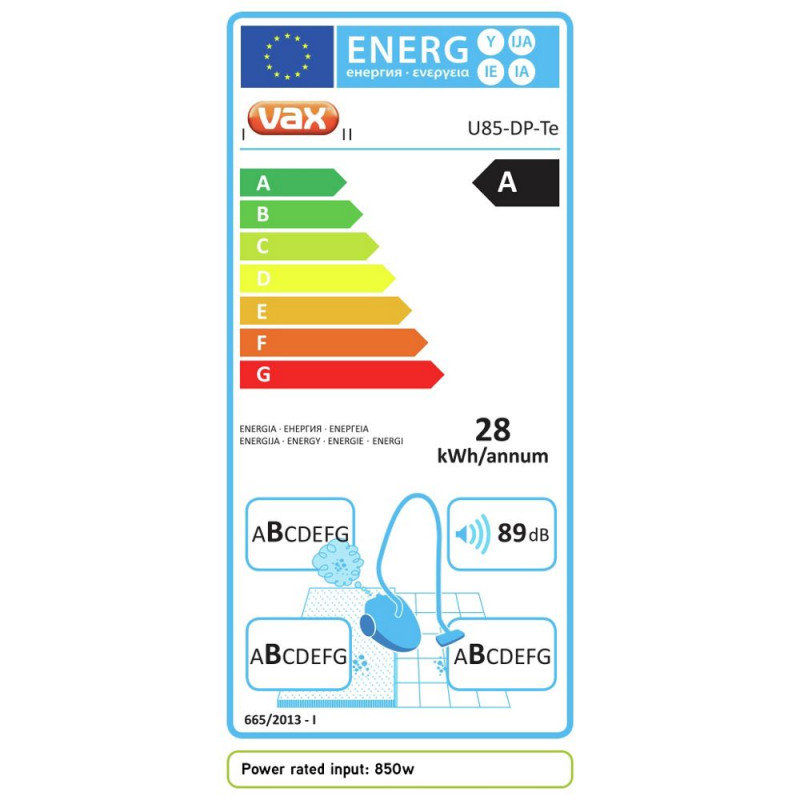 Vax U85DPTe Dynamo Power Bagless Upright Vacuum Cleaner Upright