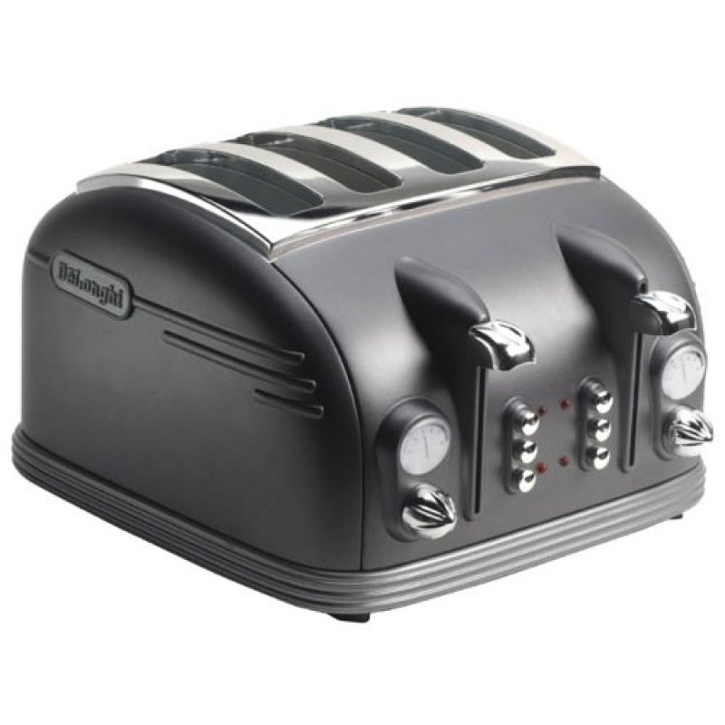 Delonghi CTM4023 Toaster 4 Slice Metropolis Finish Toasters Kitchen