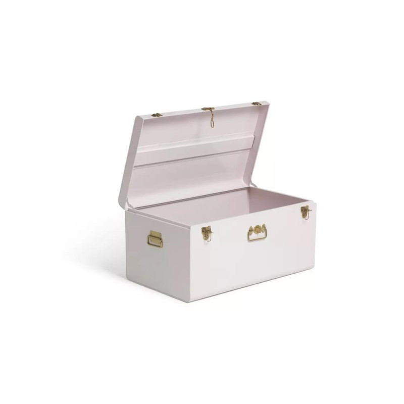 Habitat Extra Large Galvanised Steel Storage Trunk White Storage