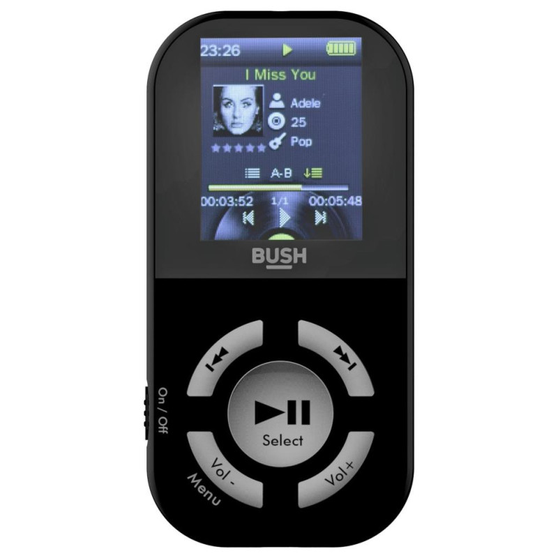 Bush 16GB MP3 Player With Bluetooth Black MP3 Players & Docking