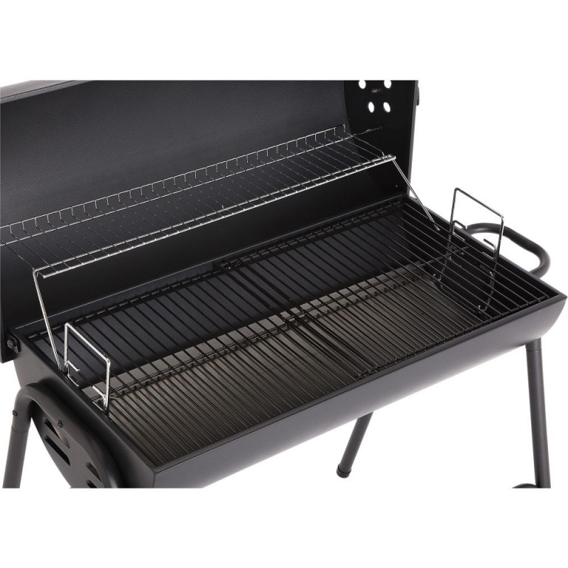 Charcoal Oil Drum BBQ With Utensils & Adjustable Grill Barbecues