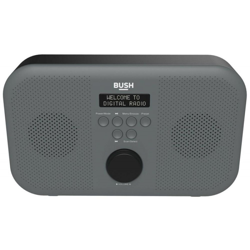 Bush Portable Stereo DAB Radio Grey (Mains Operated Only) DAB