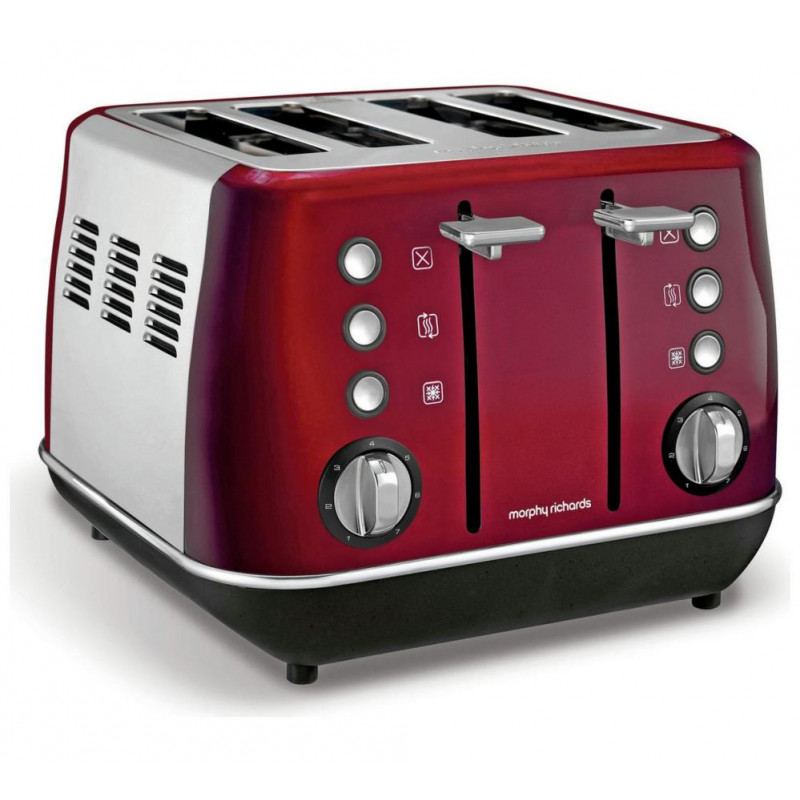 Morphy Richards 240108 Evoke 4 Slice Toaster Red Toasters Kitchen