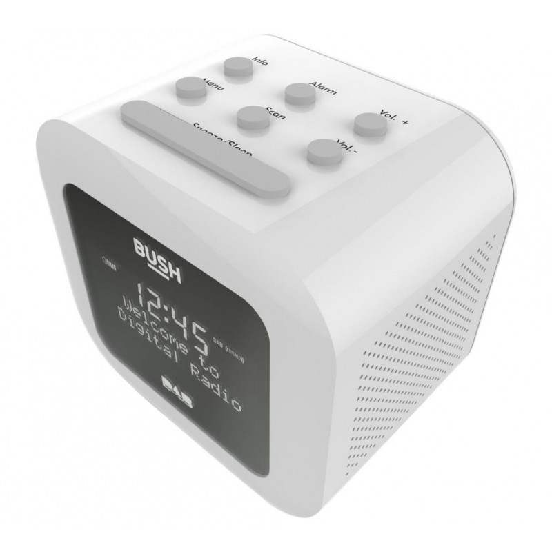 Bush DAB Alarm Clock Radio White Alarm Clocks & Radios Home Audio