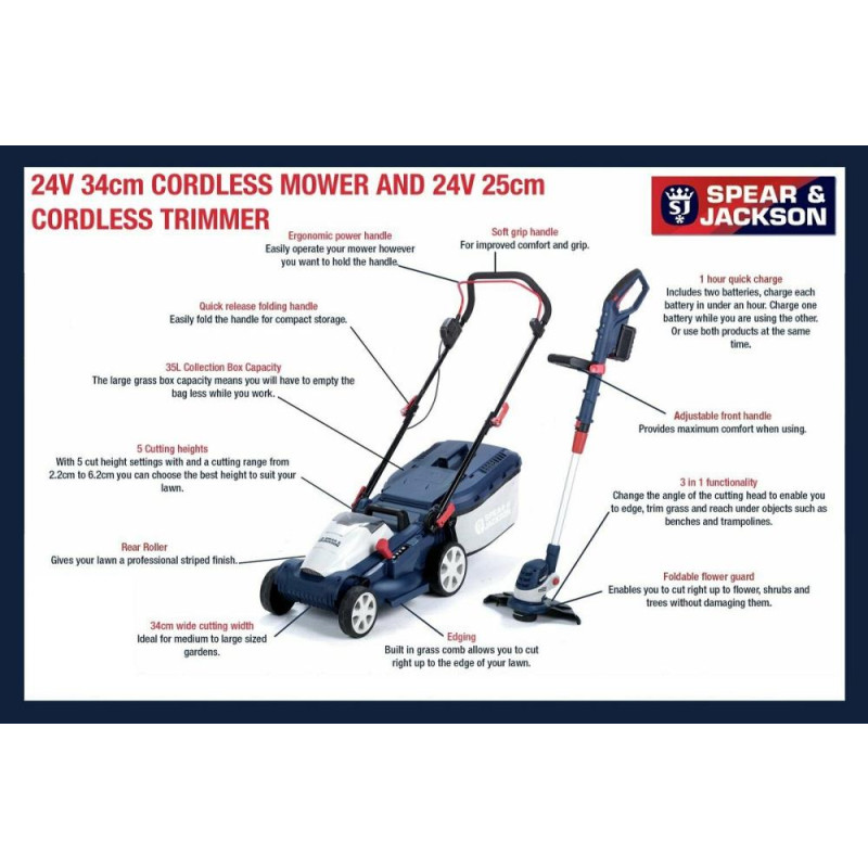 Spear and discount jackson cordless mower