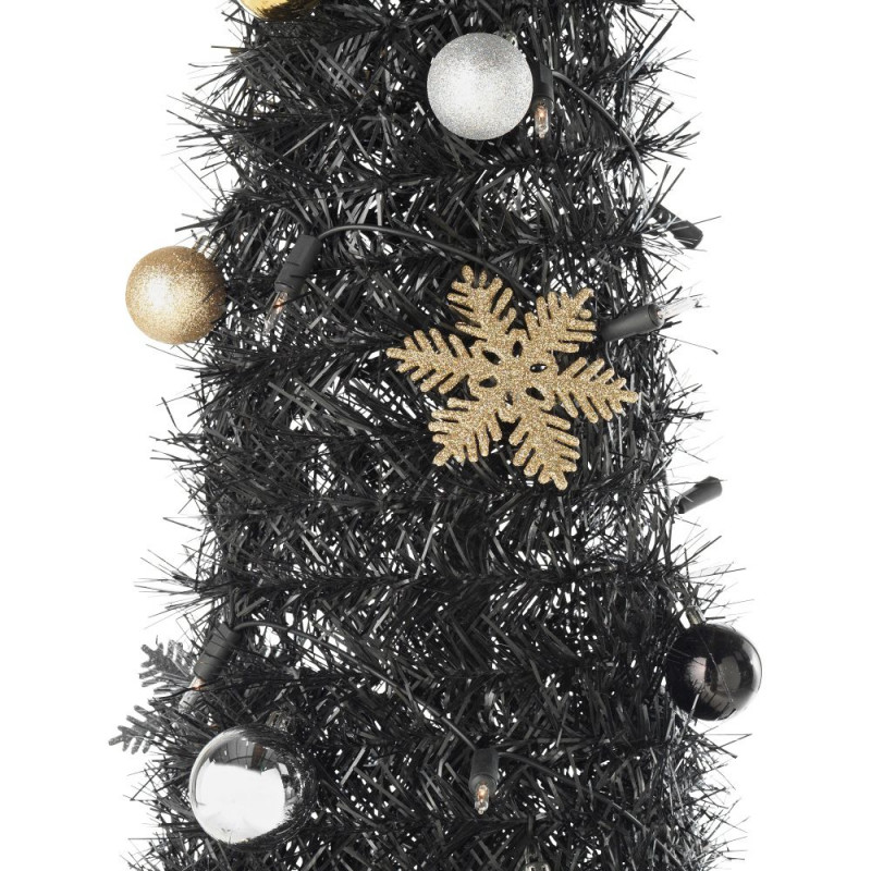 Pop Up Luxe Black Christmas Tree 6ft Christmas Trees Christmas