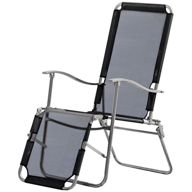Malibu Recliner Garden Chair Black Garden Furniture Furniture