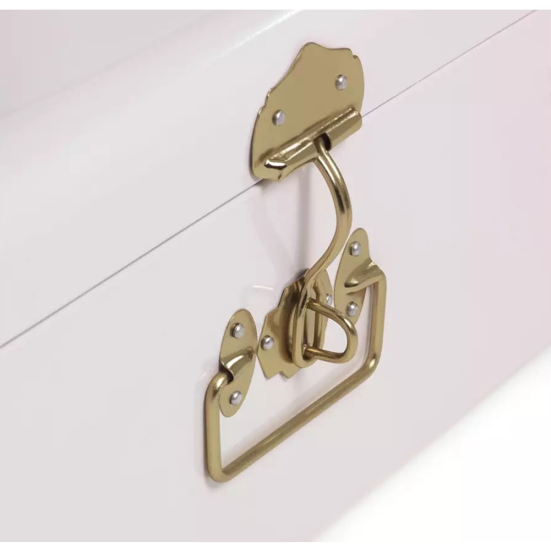 Habitat Extra Large Galvanised Steel Storage Trunk White Storage