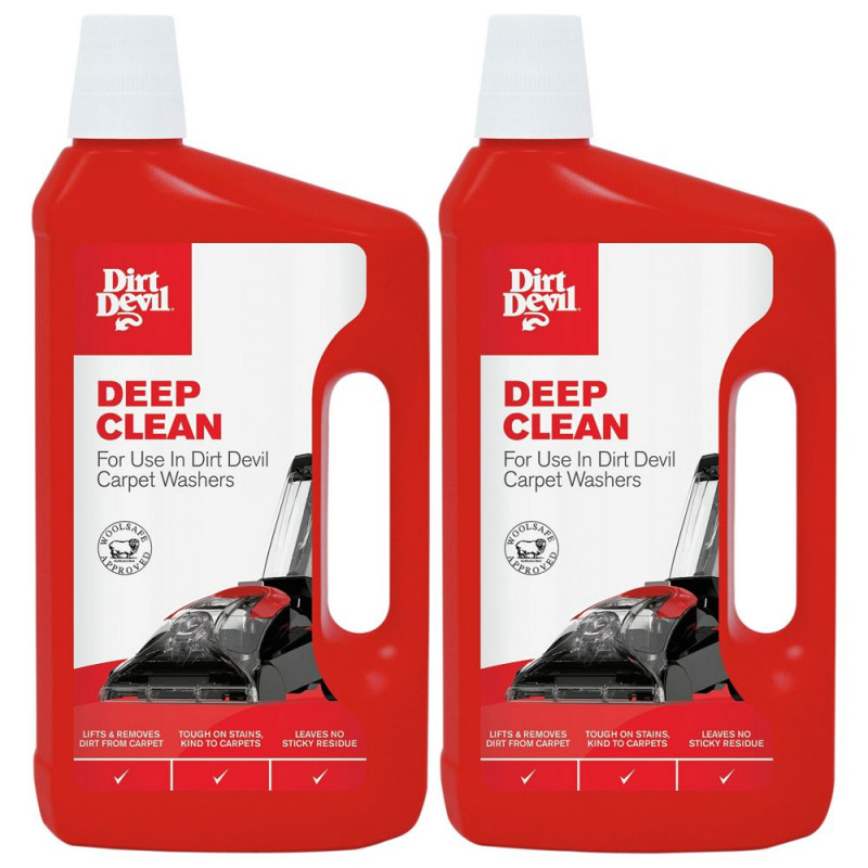 Dirt Devil Deep Clean Carpet Detergent x 2 1ltr Bottles Cleaning Solution Spares
