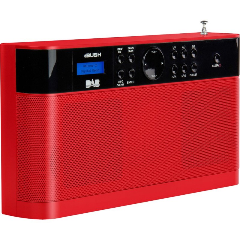 Bush Stereo Dab Radio Red DAB Digital Radios Home Audio Audio