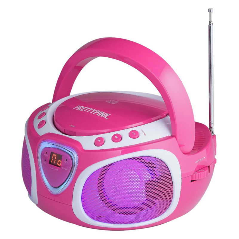 Pretty Pink CD Boombox CD Players & Cassette Players Home Audio
