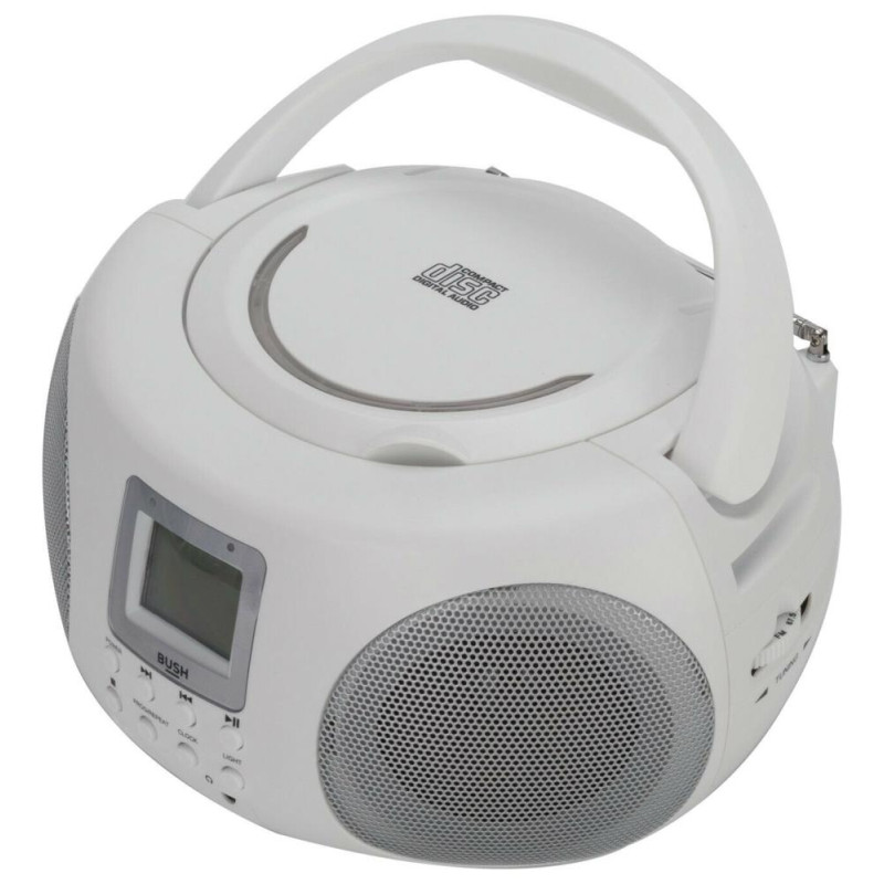 Bush FM Boombox CD Player White (No Party Lights) CD Players & Cassette Players Home Audio