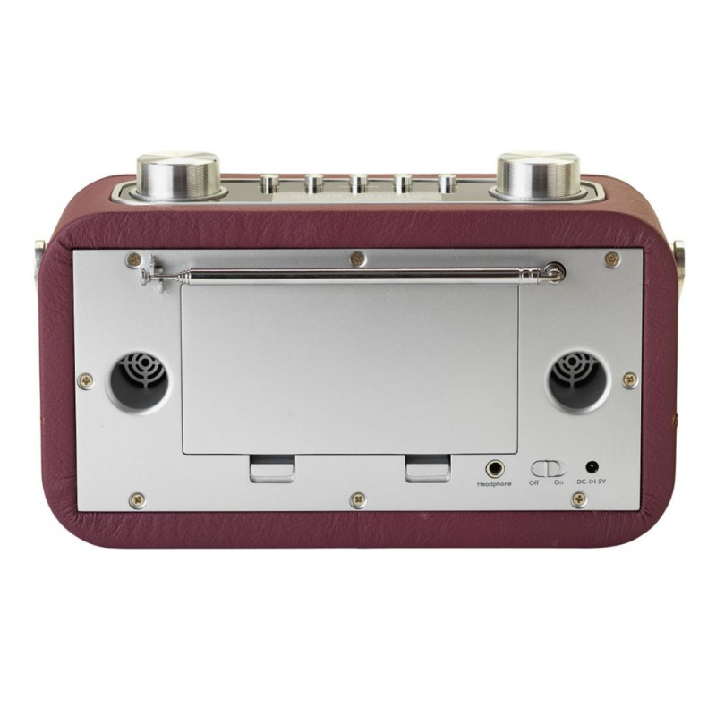 Bush Leather Look Bluetooth DAB Radio Aubergine DAB Digital Radios